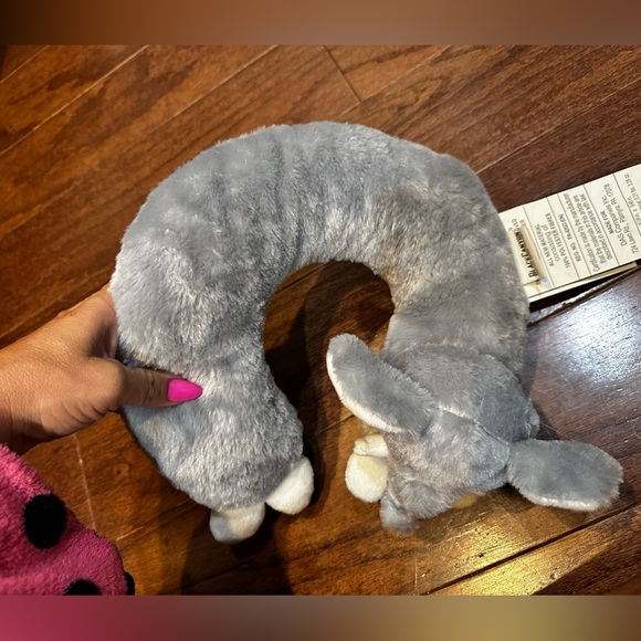 Black Canyon Gray Elephant Plush Neck Rest Pillow - Picture 3 of 4